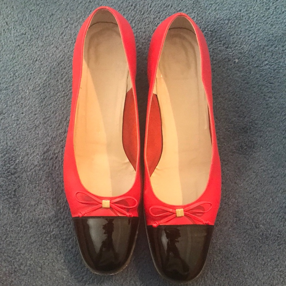 Salvatore Ferragamo Classic Red Flat, Women's Size 9.5